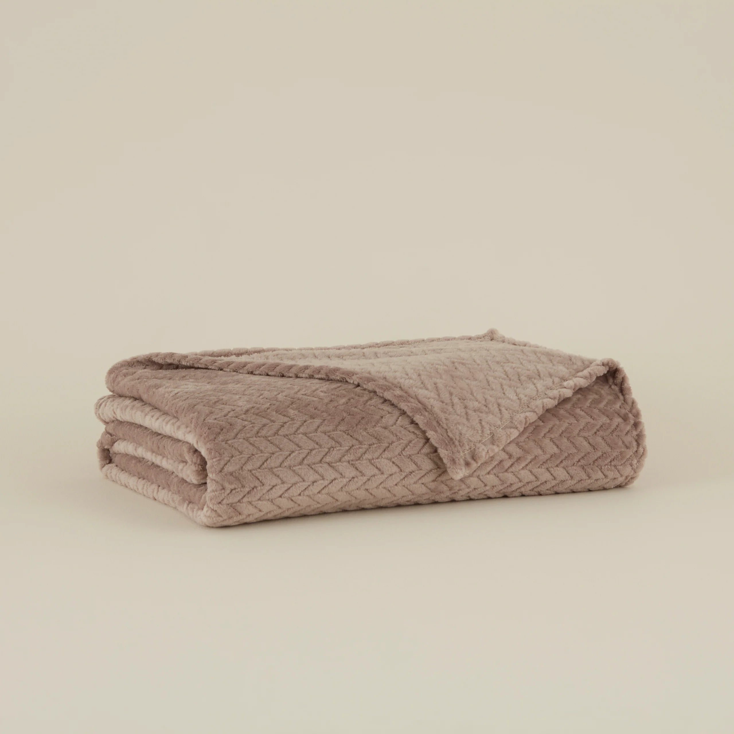 Karaca Leaves Steingraue Welsoft TV Decke 130x150