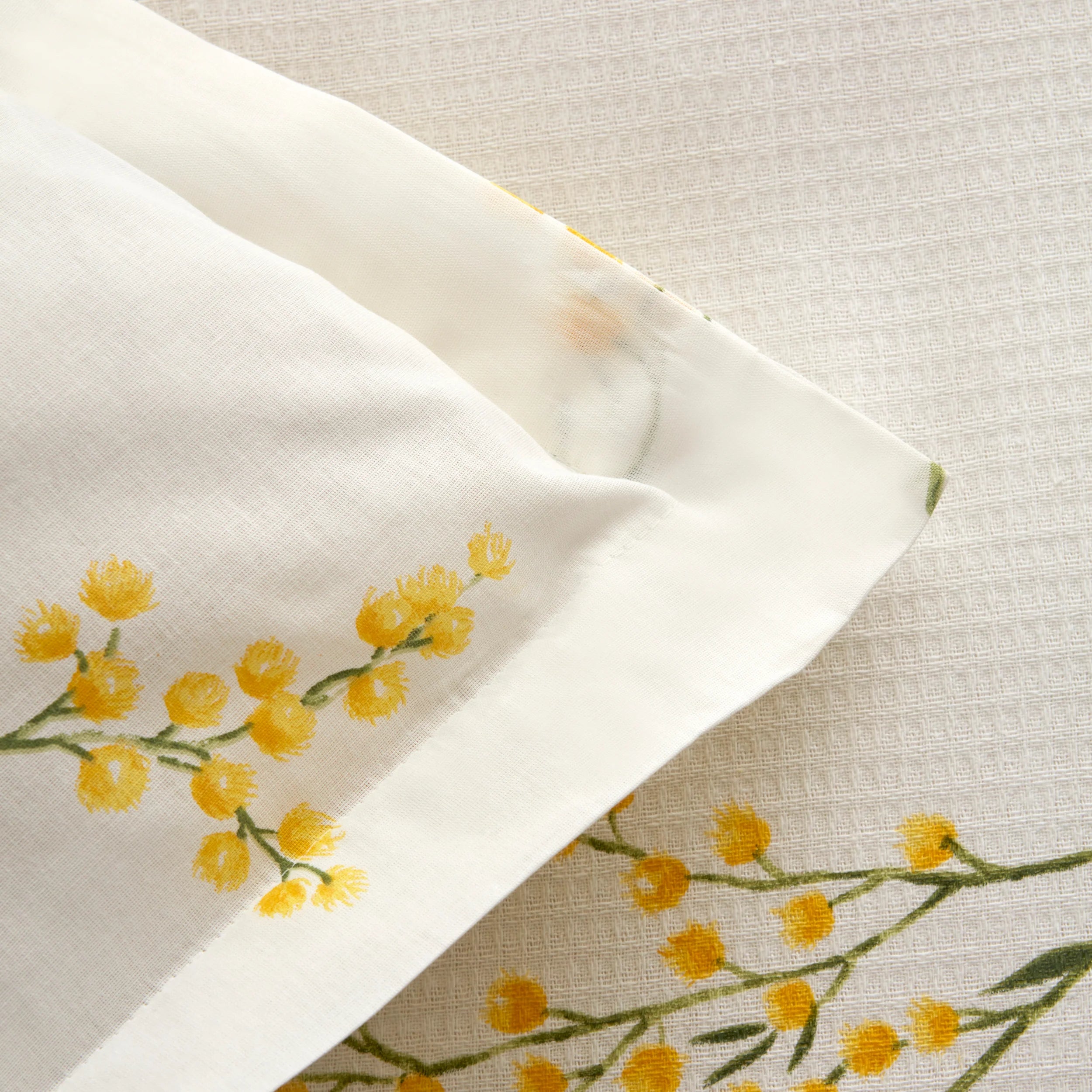 Karaca Loretta 100% Baumwolle Doppelbett-Piké-Set, Gelb #2