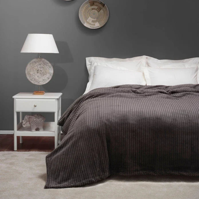 Karaca Home Joena Anthrazit Einzeldecke 150x220cm