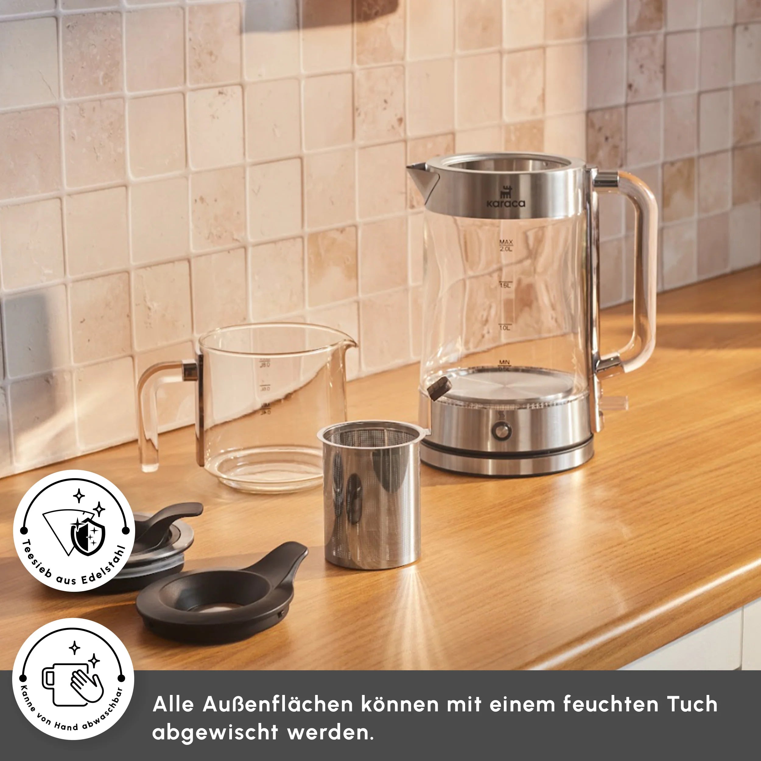 Karaca Luma Glas-Teemaschine