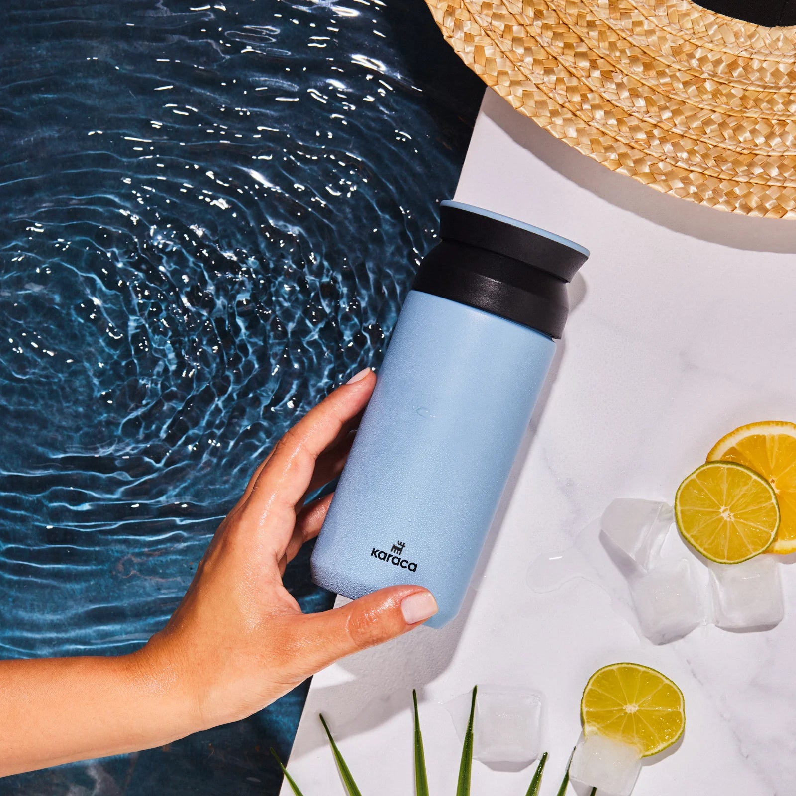 Karaca Rainbow Steel Auslaufsichere Thermoskanne 350 ml, Blau