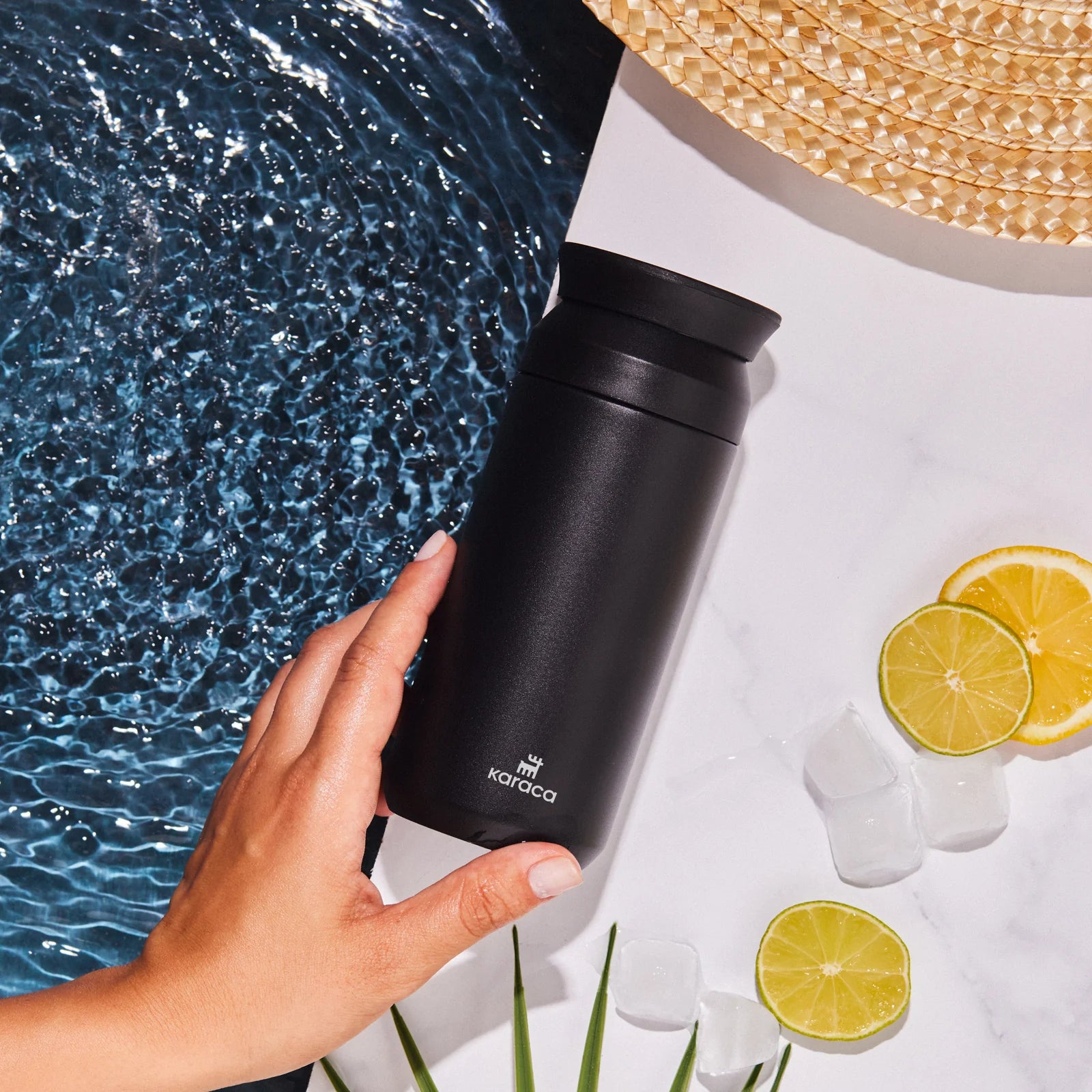 Karaca Rainbow Steel Auslaufsichere Thermoskanne 350 ml, schwarz