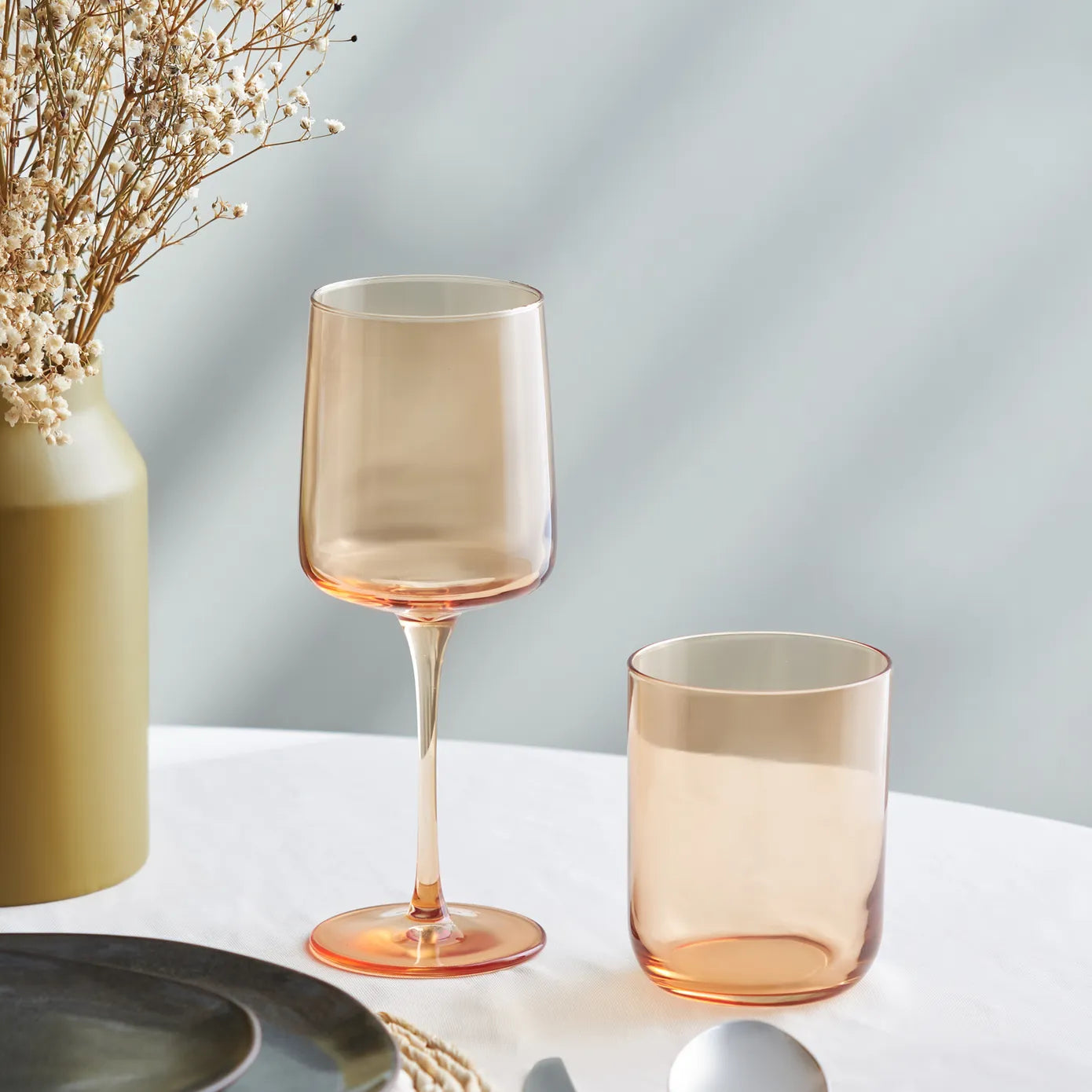 Karaca Salmon Glas Set, 3 teilig