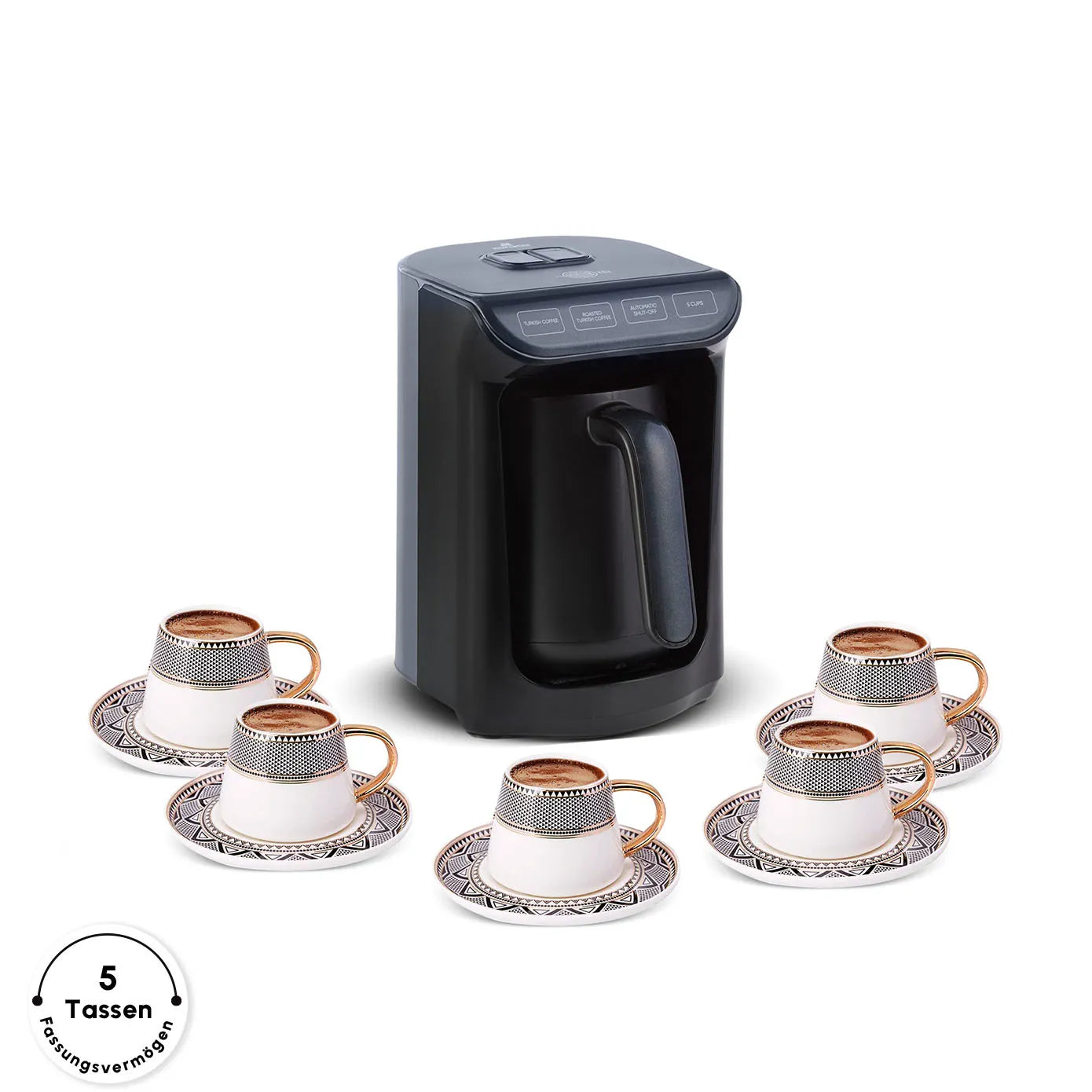 Karaca Hatır Kaffeemaschine mit Röstfunktion Anthrazit, 535W