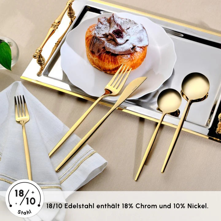Karaca Orion Shiny Gold 6-Personen 30-teiliges Besteckset