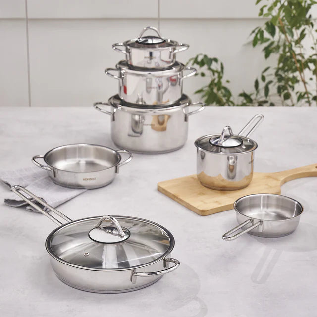 Karaca Ada 12-teiliges Stahl-Kochgeschirr-Set V2