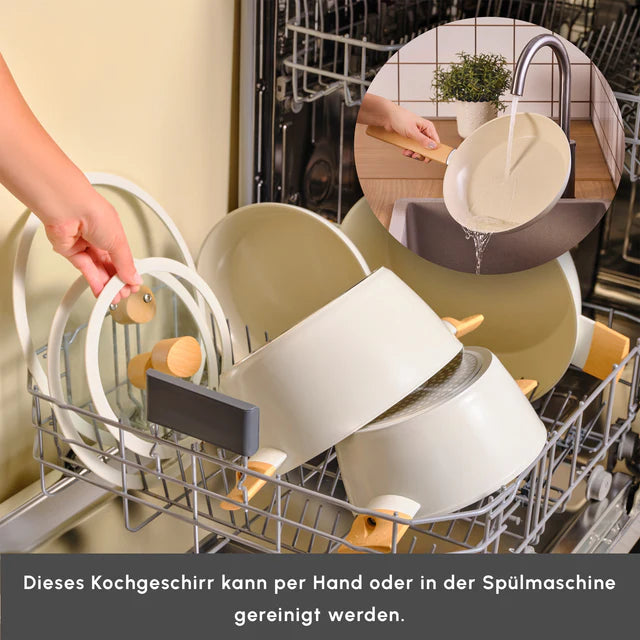 Karaca Swiss Crystal Almond Cream Kochtopfset, 7tlg