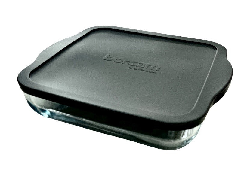 Pasabahce Auflaufform mit Plastikdeckel, eckig, 2000cc