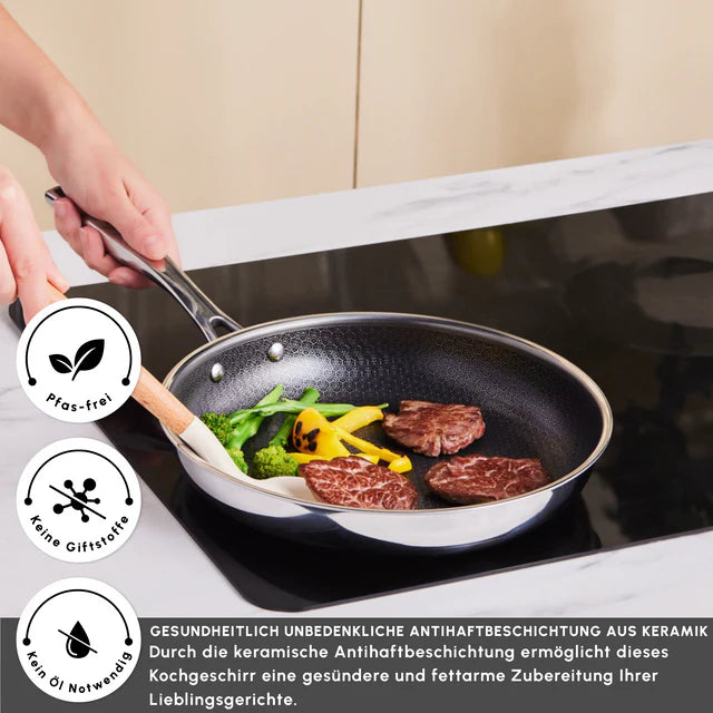 Karaca Ceramica Steel 3Ply Edelstahl-Kochgeschirr-Set