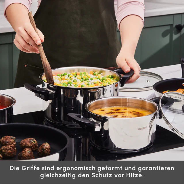 Karaca Gastro Induktion Kochgeschirr-Set, 8 Teilig