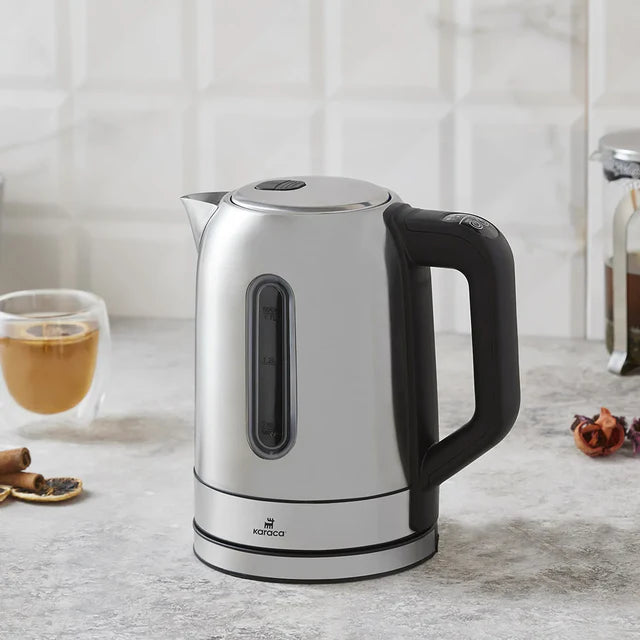 Karaca Inox Wasserkocher 2200W mit einstellbarer Temperatur und Led Licht