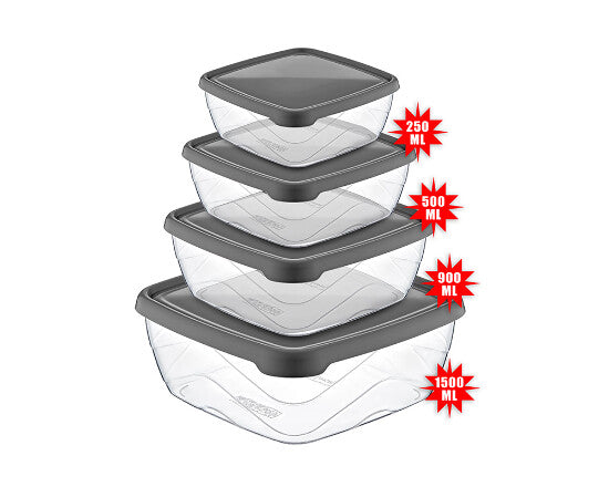 Michelino eckige Vorratsdosen, 4tlg