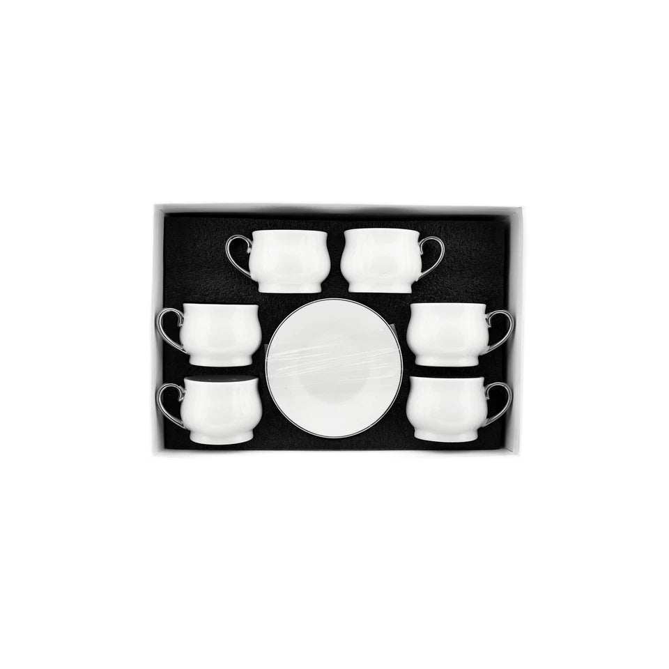 Mulex Mokkatassen für 6 Personen, weiss/silber #2