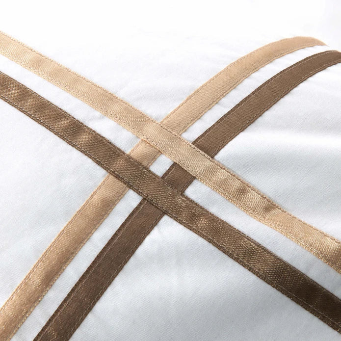 Karaca Home White Collection Valse Perkal Bettwäsche-Set für Doppelbett