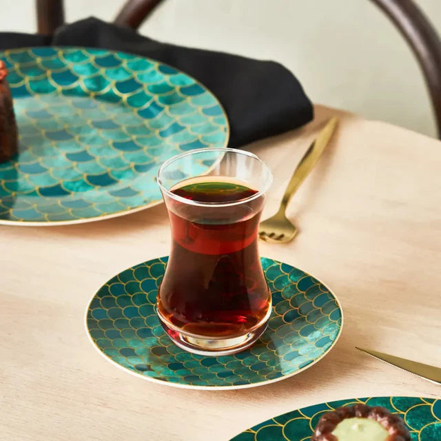 Karaca Zümrüt  Dessert Set für 6 Personen, 18 Teilig