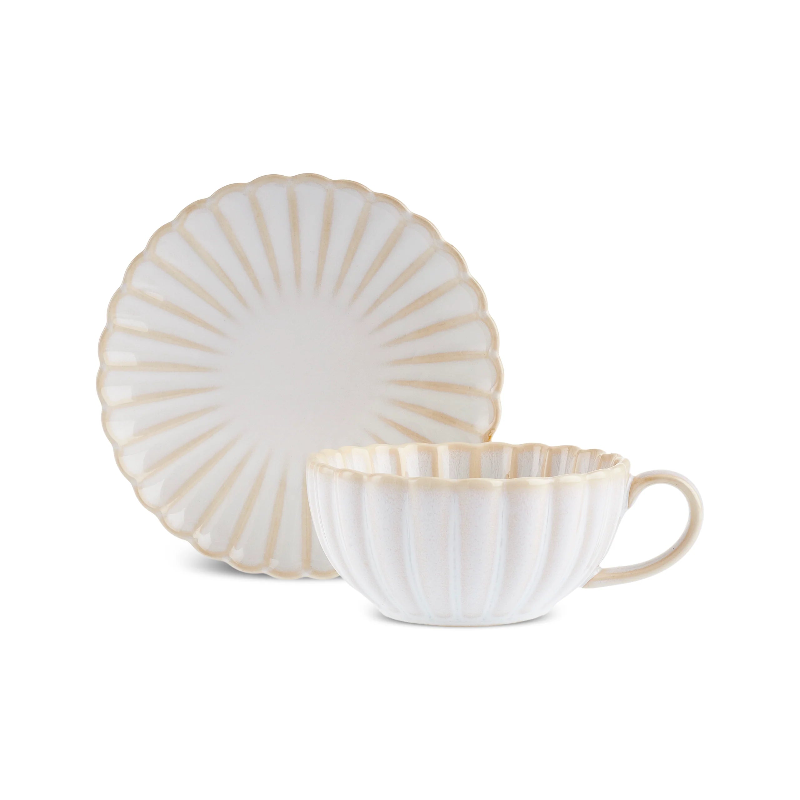 Classic Ceramic Teacup and Saucer Set