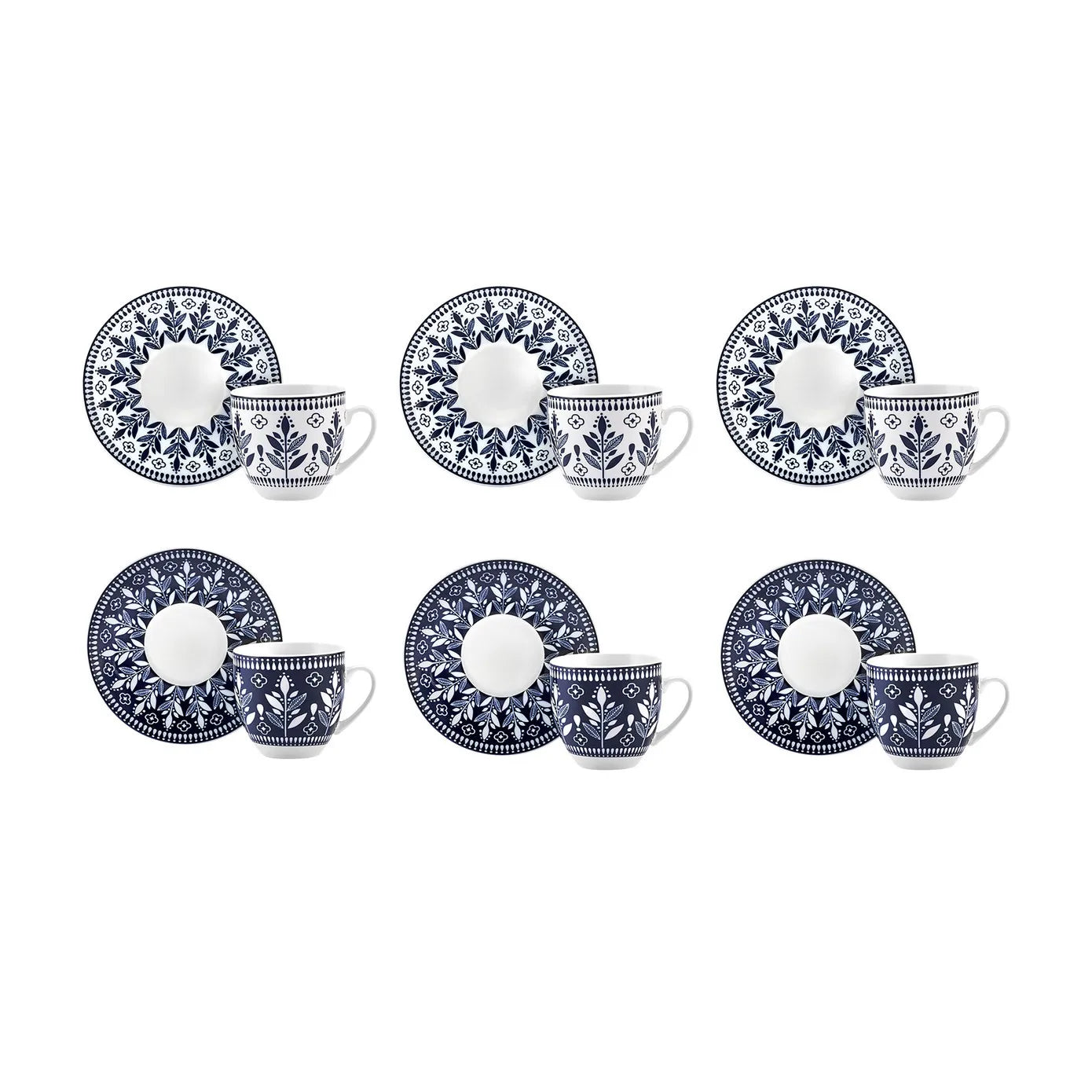 Premium Ceramic Tea and Coffee Cup and Saucer Set