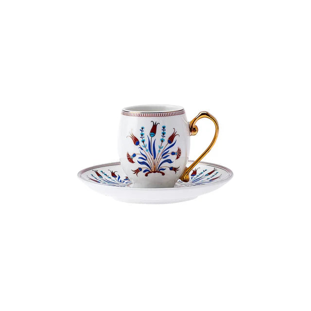 Luxury Porcelain Coffee and Saucer Set