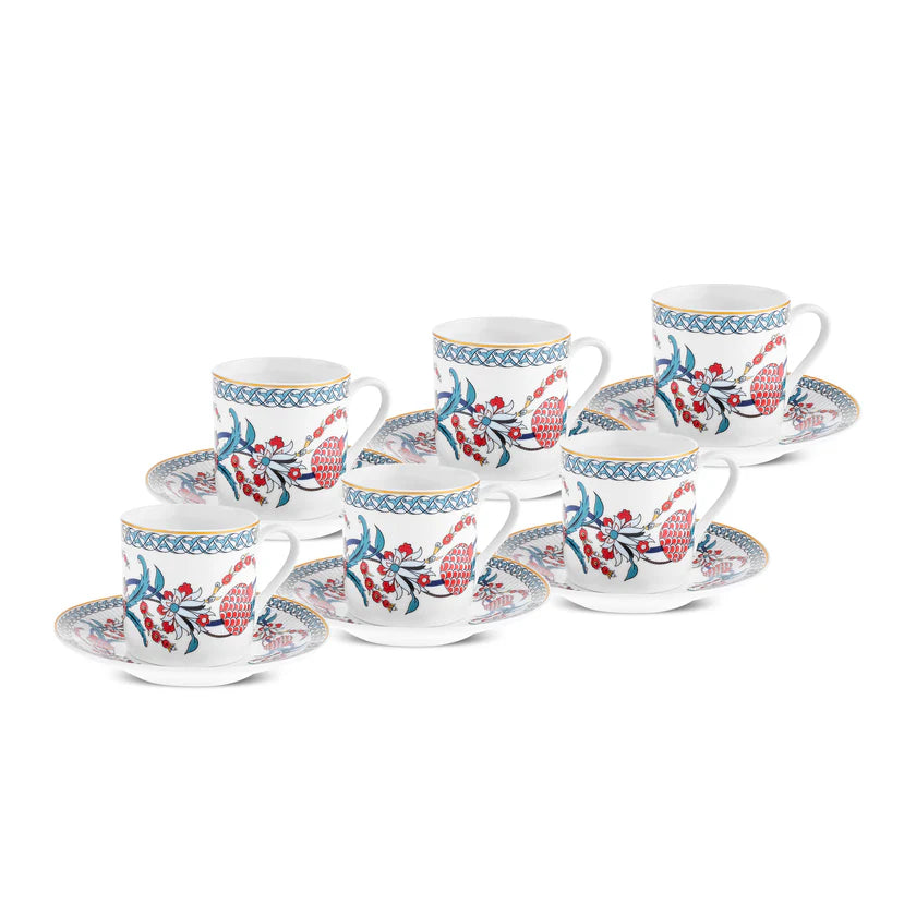 Vintage Ceramic Coffee Cup and Saucer Set