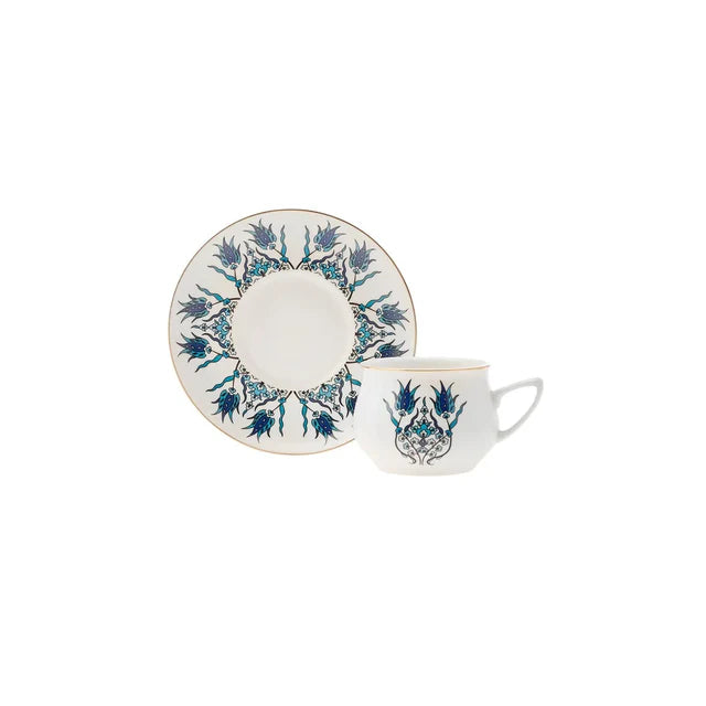 Luxury Ceramic Coffee Cup and Saucer Set