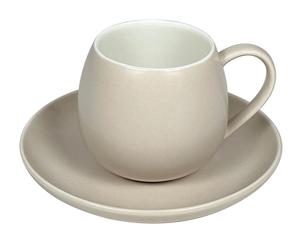 Elegant Ceramic Coffee Cup and Saucer Set